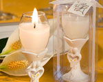Stylish Bride And Groom Design Champagne Flute Candle Holder Favors baby favors