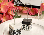 Black And White Damask Design Place Card Holders baby favors
