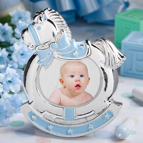 Blue Rocking Horse Frames wedding favors