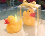 Yellow Duck Candle In Clear Box baby favors
