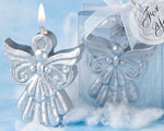Silver Angel Candle Favors baby favors