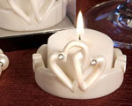 Interlocking Hearts Design Favor Saver Candles baby favors