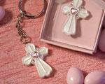 Pink Cross Design Favor Saver Key Chain Favors baby favors