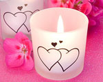 Favor Saver Collection Snuggling Heart Themed Candles baby favors