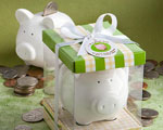 "This Little Piggy" Ceramic Bank baby favors
