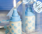 Blue Baby Bottle Candle Favors baby favors