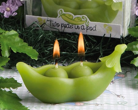 Two Peas In A Pod Collection Candles baby favors