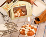 "Bun In The Oven" Cinnamon Bun Candle Favors baby favors