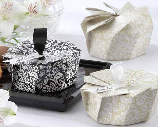 How To Origami Box. Damask Origami Favor Box Kit