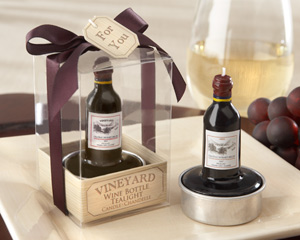 "Vintage Reserve" Wine Bottle TeaLight wedding favors
