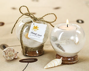 Sand and Shell Tealight Holder wedding favors
