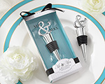 "Mr. & Mrs." Chrome Ampersand Bottle Stopper baby favors