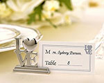 "LOVE" Place Card Holder/Photo Holder with Matching Place Cards baby favors