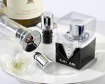 "Hats Off!" Chrome Top Hat Wine Pourer/Bottle Stopper baby favors
