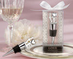 "LOVE" Chrome Bottle Stopper baby favors