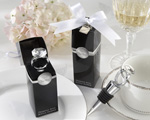 "With This Ring" Chrome Diamond-Ring Bottle Stopper baby favors