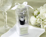 "Lovebirds" Chrome Bottle Stopper baby favors