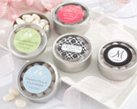 "Simply Sweet" Round, Personalized Candy Tin - Wedding baby favors