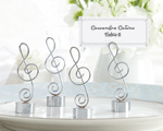 "Love Songs" Silver-Finish Music Note Place Card/Photo Holder baby favors