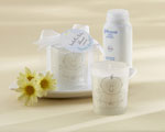 "Heaven Scent" Baby Powder Fresh Frosted Glass Votive baby favors