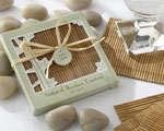 Natural Bamboo Eco-Friendly Coaster Favors (Four Coasters per Favor!) baby favors
