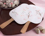"Cherry Blossoms" Fan with Bamboo Handle baby favors