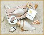 "Shore Memories" Sea Shell Bottle Opener with Thank you Tag baby favors