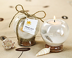 Sand and Shell Tealight Holder baby favors
