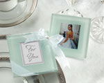 Forever Photo Frosted Glass Coasters baby favors