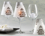 Damask Vellum Shades baby favors