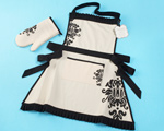 "Kensington" Personalized Apron and Oven Mitt baby favors