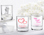 Personalized Shot Glass/ Votive Holder with over 40 Design Choices baby favors