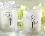 "Calla Lily" Frosted-Glass Tealight Holder (Set of 4) baby favors