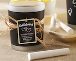 "Chalkboard" Frosted-Glass Tealight Holder (Set of 4) baby favors