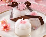 "Cherry Blossoms" Flower Tea Lights (Set of 4) baby favors