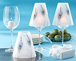 "Peacock Plume" Vellum Shade (Set of 24) baby favors