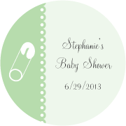 Personalized Round Stickers - Baby Designs (Set of 48) baby favors